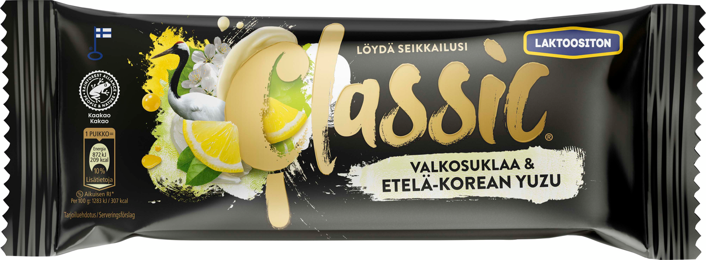 Classic Valkosuklaa & Etelä-Korean Yuzu kermajäätelöpuikko 68g/90ml