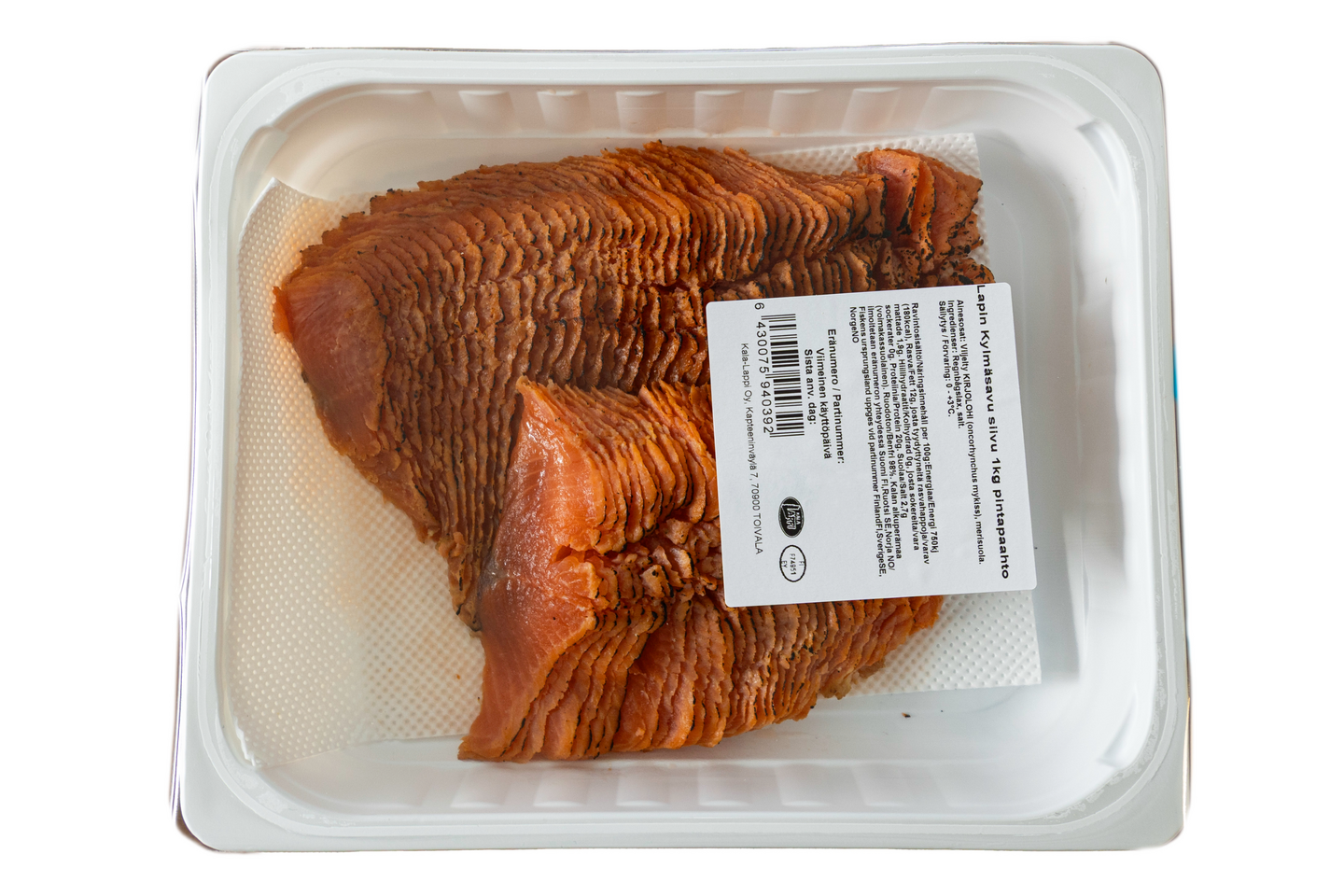 Lapin kylmäsavukirjolohisiivu pintapaahdettu 1kg