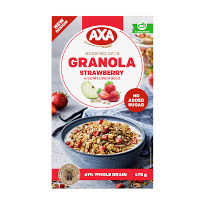 AXA Mansikka & auringonkukansiemen granola 475g