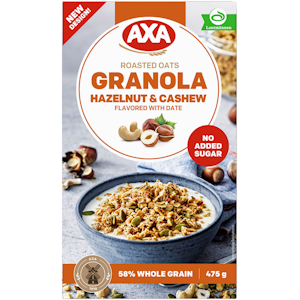 AXA Granola 475g hasselpähkinä & cashew