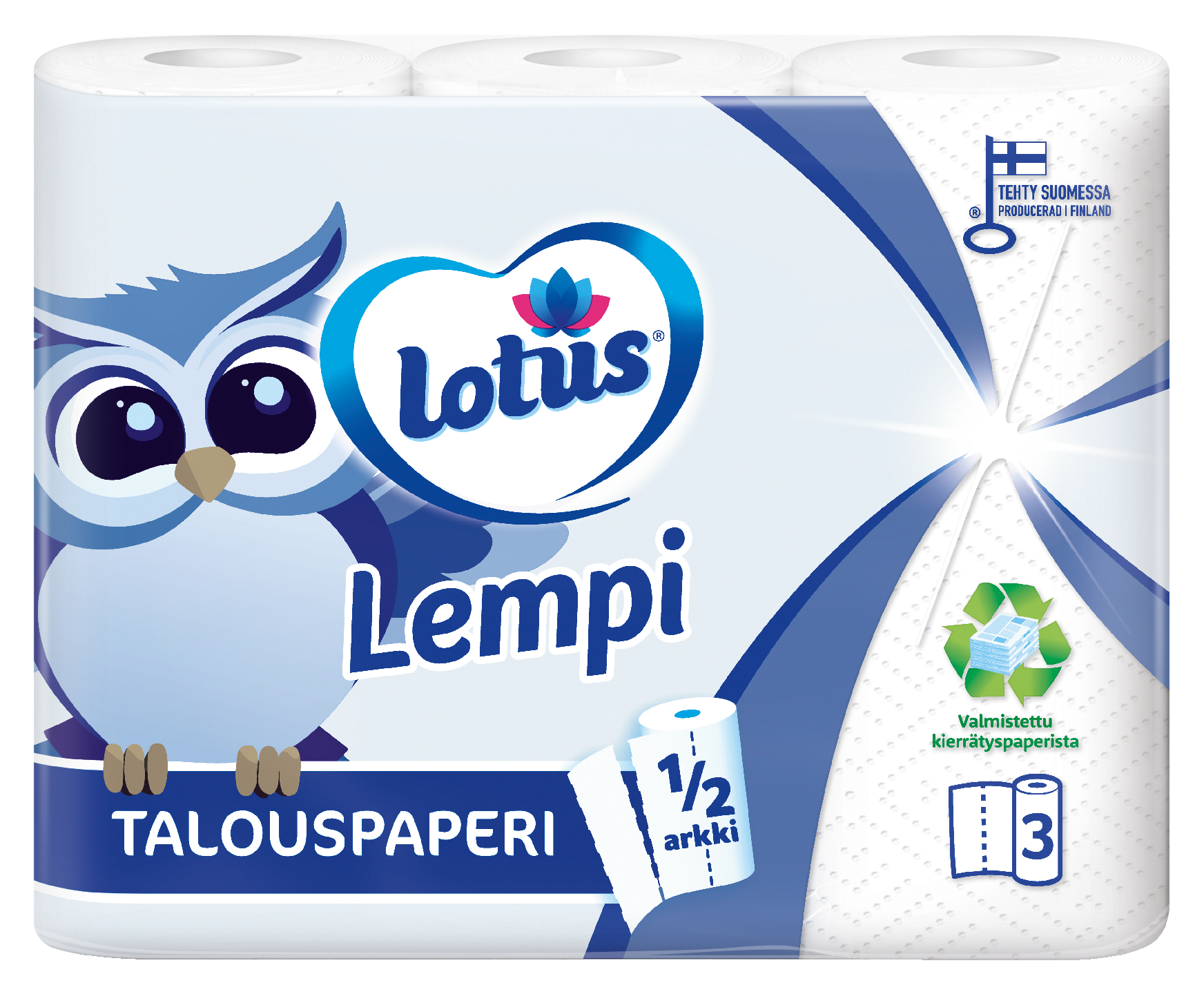 LOTUS Lempi talouspaperi puoliarkki 3rll