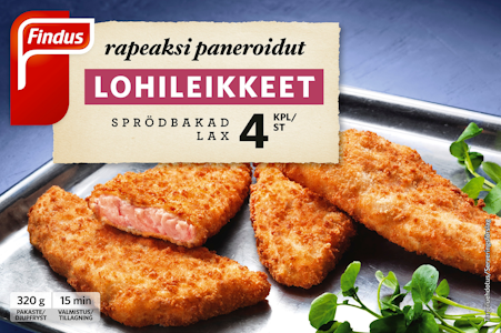 Findus rapeaksi paneroidut lohileikkeet 320g pakaste