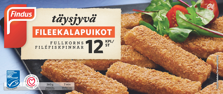 Findus fileekalapuikko 360g täysjyvä MSC pa