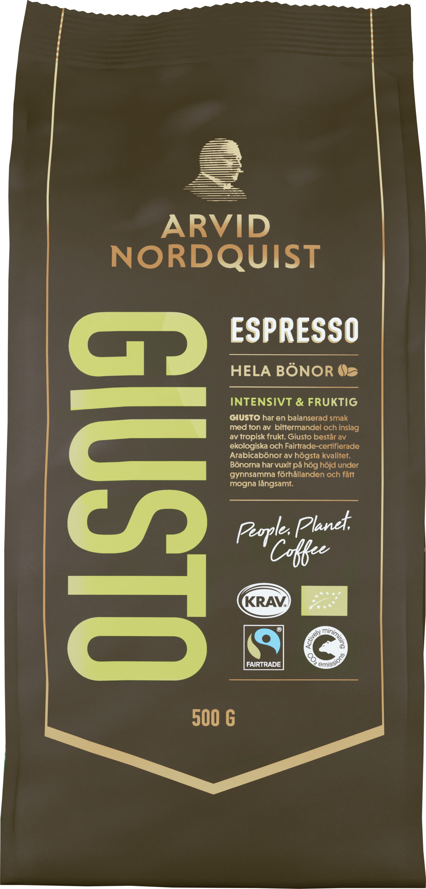 Arvid Nordquist papukahvi 500g Giusto Espresso luomu