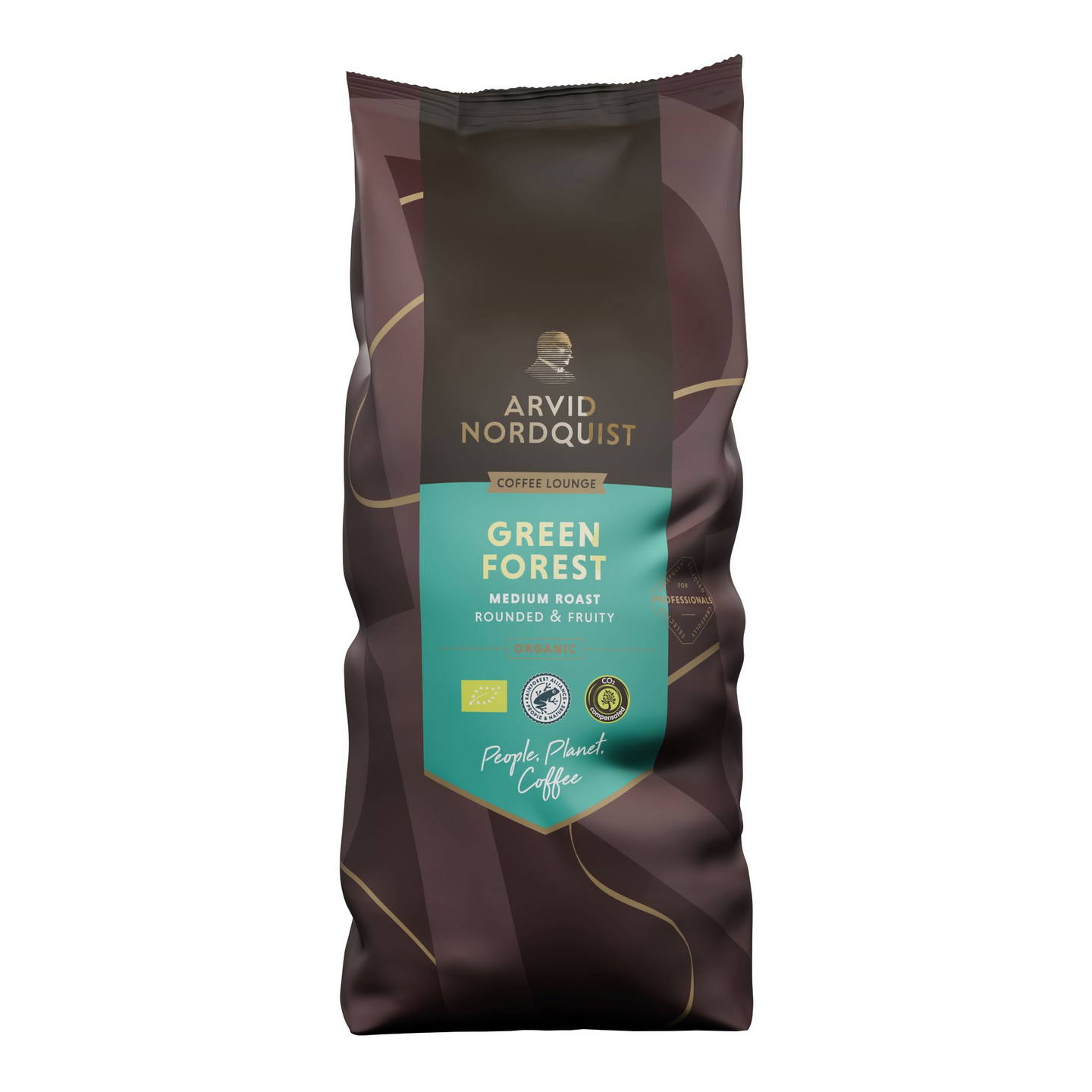 Arvid Nordquist Green Forest 1kg kokonaiset kahvipavut keskipaahto RFA luomu