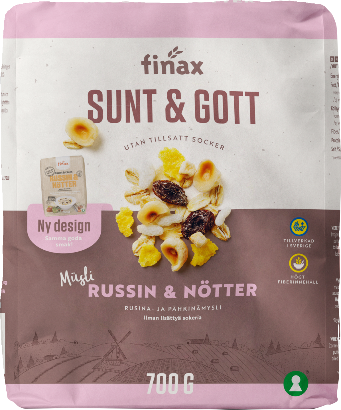 Finax Sunt & Gott mysii 700g rusina & pähkinä