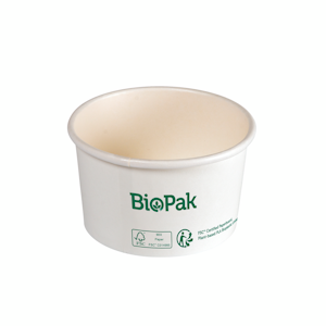 Biopak Ronda Short kulho valkoinen 190ml Ø85mm, korkeus 52mm 25kpl