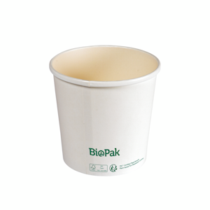 Biopak Ronda Slim kulho valkoinen 750ml Ø117mm, korkeus 110mm 35kpl