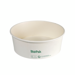 Biopak Ronda Wide+ kulho valkoinen 1300ml Ø184mm, korkeus 66mm 25kpl