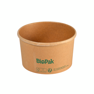 Biopak Ronda Slim kulho ruskea 550ml Ø117mm, korkeus 74mm 35kpl