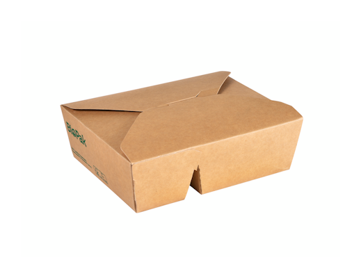 Biopak Bio box 2-lokeroinen ruskea 480/400ml 170x140x50mm 50kpl