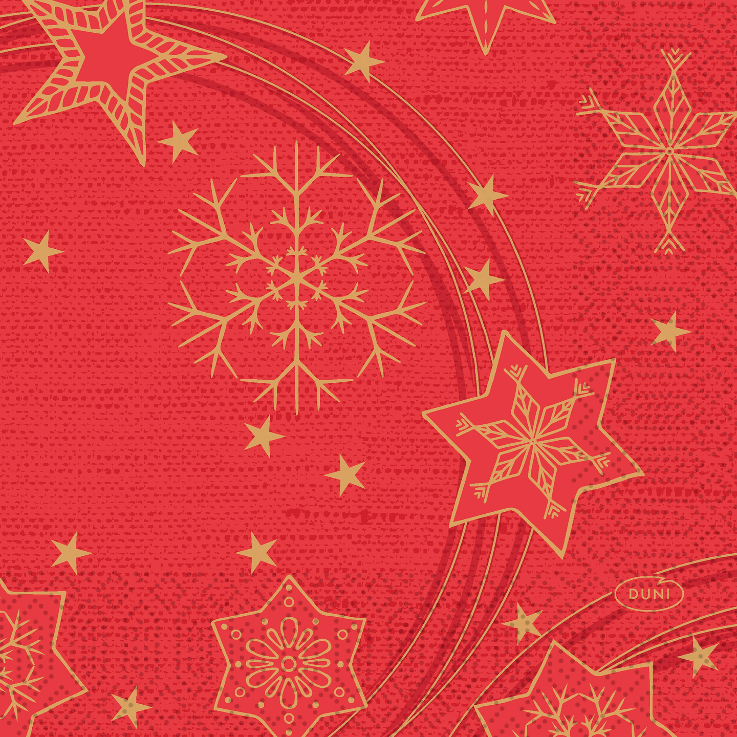 Duni Star Shine lautasliina punainen 24cm 3-krs 50kpl