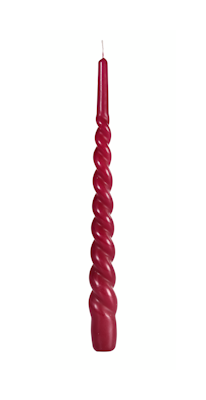 Duni kierrekynttilä 25cm 2kpl viininpunainen 8h