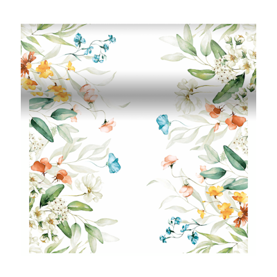Duni PAPER + DESIGN Dunicel® poikkiliina 40x480cm Happy Feeling perforoitu