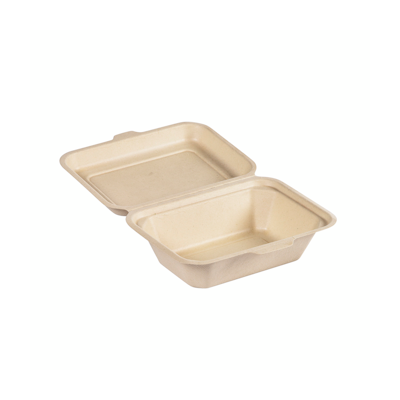 Biopak Ateriarasia 1-lokeroinen ruskea bagassia 185x143x62mm 530ml 50kpl