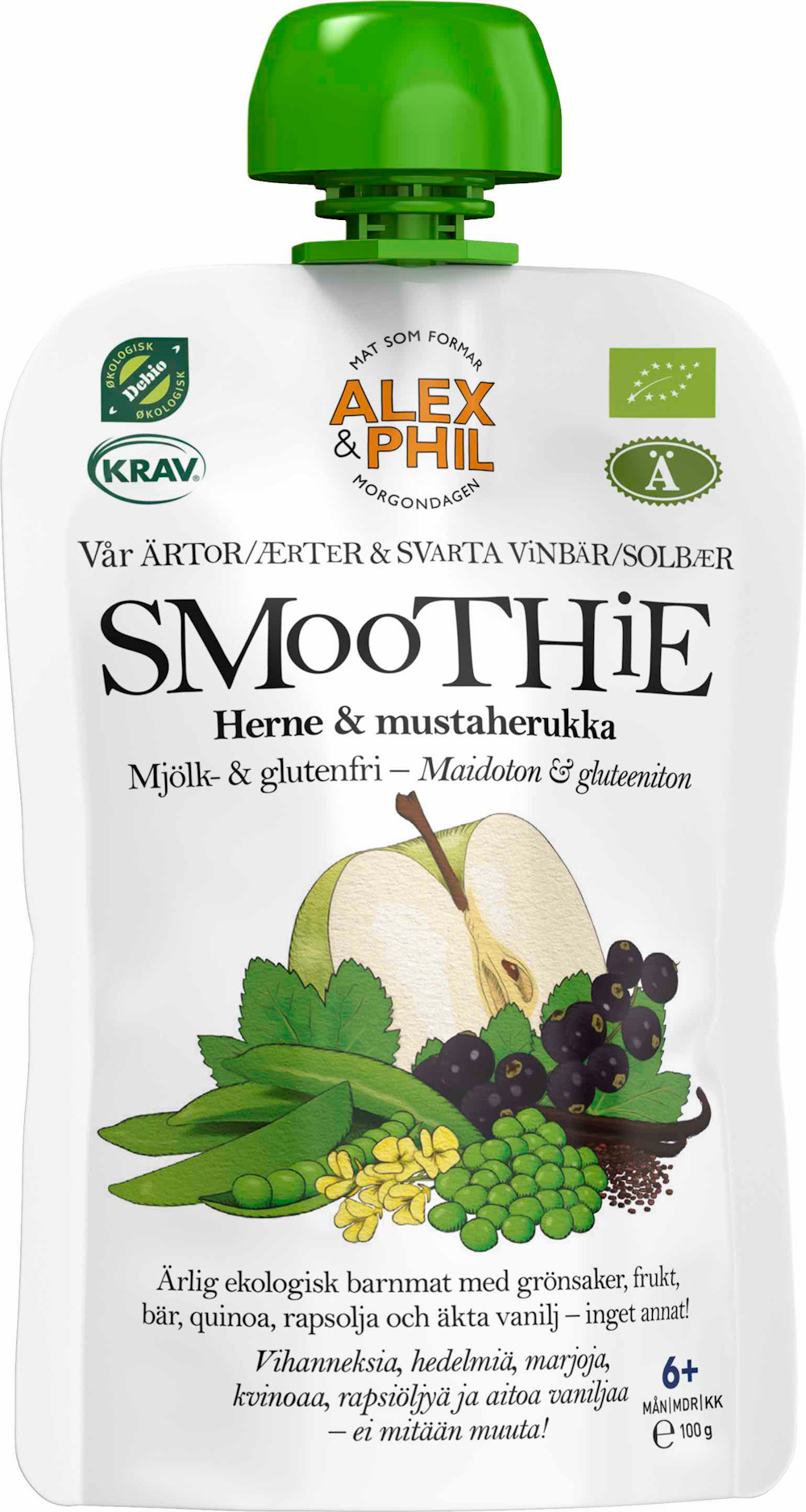 Alex & Phil Luomu Smoothie herne & mustaherukka 6kk + — HoReCa-tukku Kespro