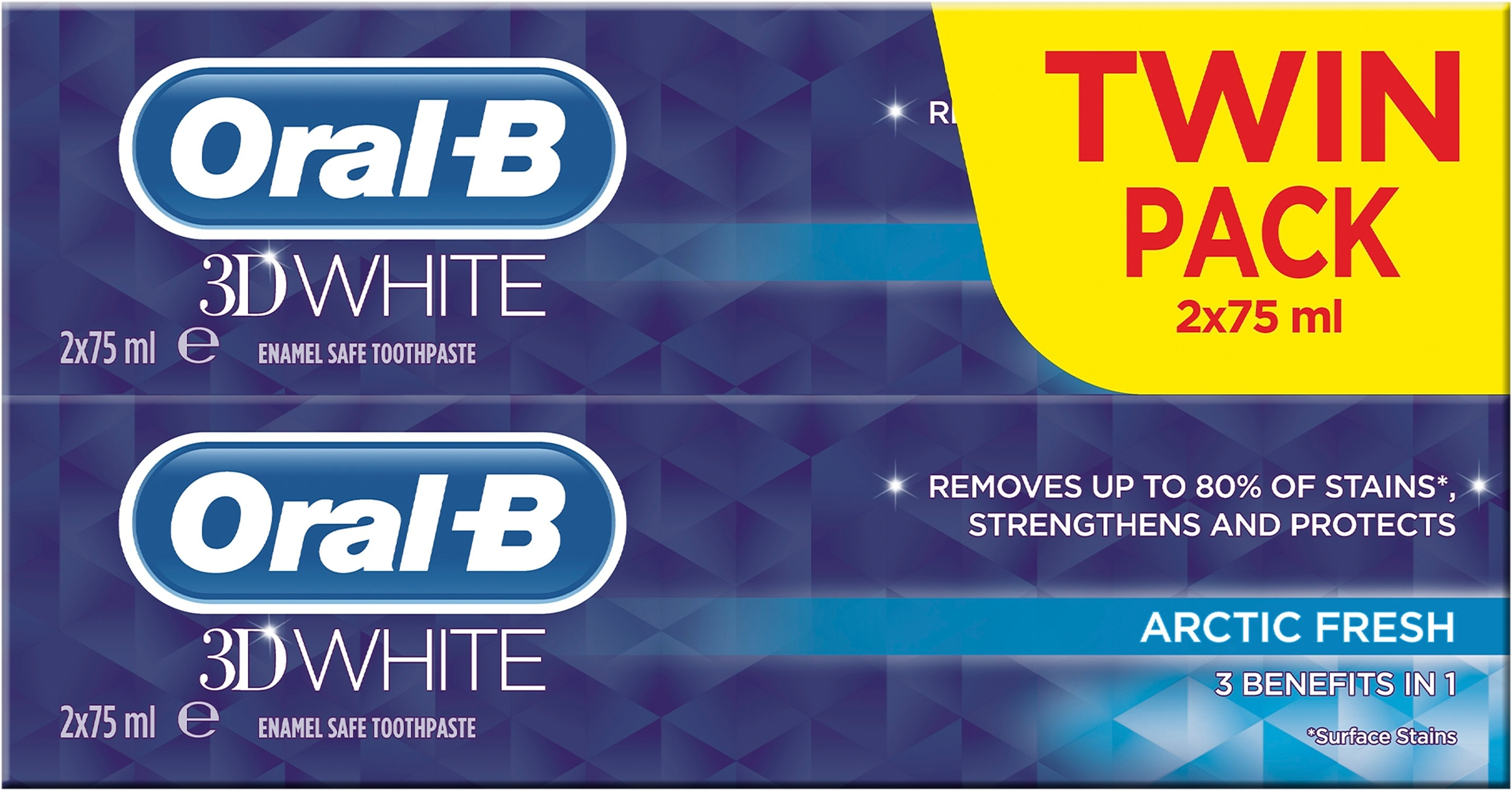 Oral-B 3D White Arctic Fresh hammastahna 75ml 2-pack