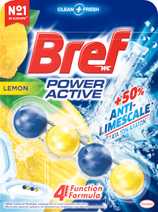 Bref Power Active wc-raikastin 50g Lemon