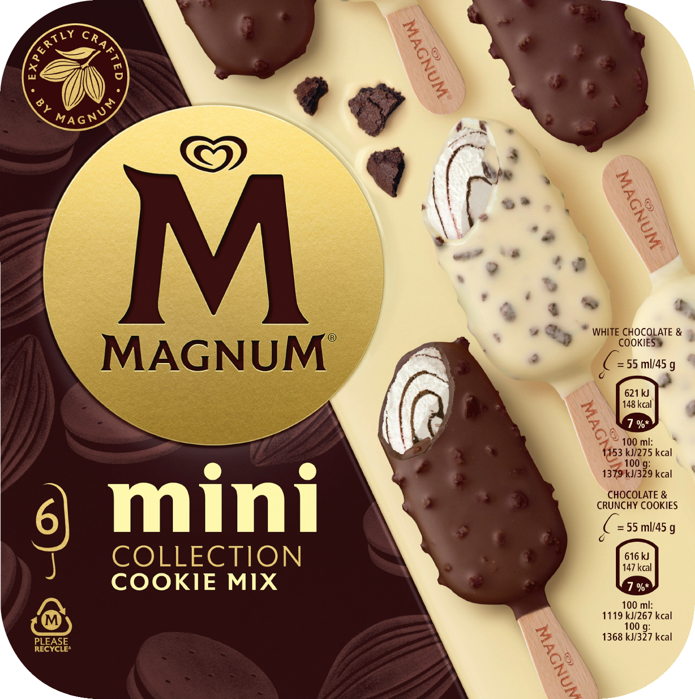 Magnum 6x55ml/270g Mini Cookie Mania 330 ml