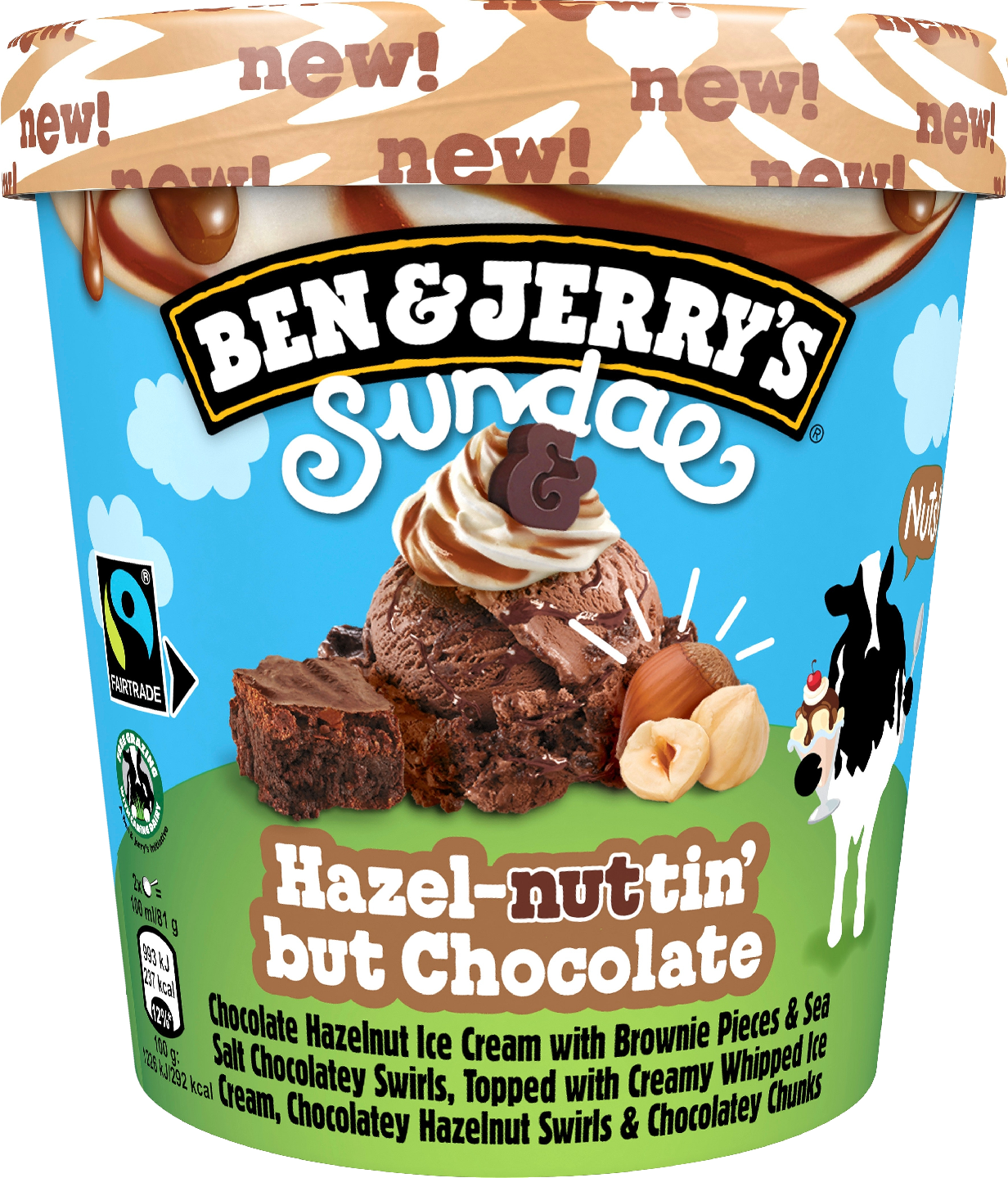 Ben & Jerry's pint-jäätelö Hazel-nuttin' but Chocolate 427ml/344g