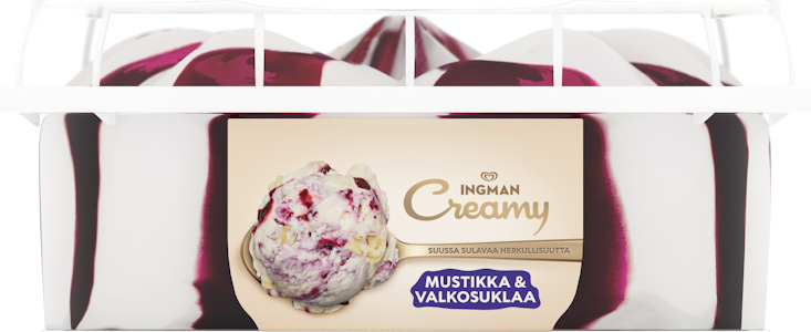 Ingman Creamy 850ml mustikka-valkosuklaa