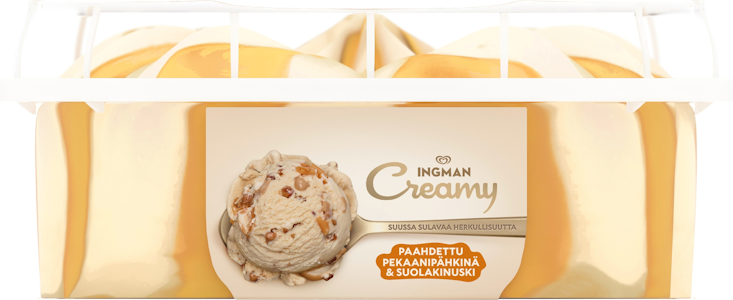 Ingman Creamy 850ml Paahdettu pekaanipähkinä & suolakinuski