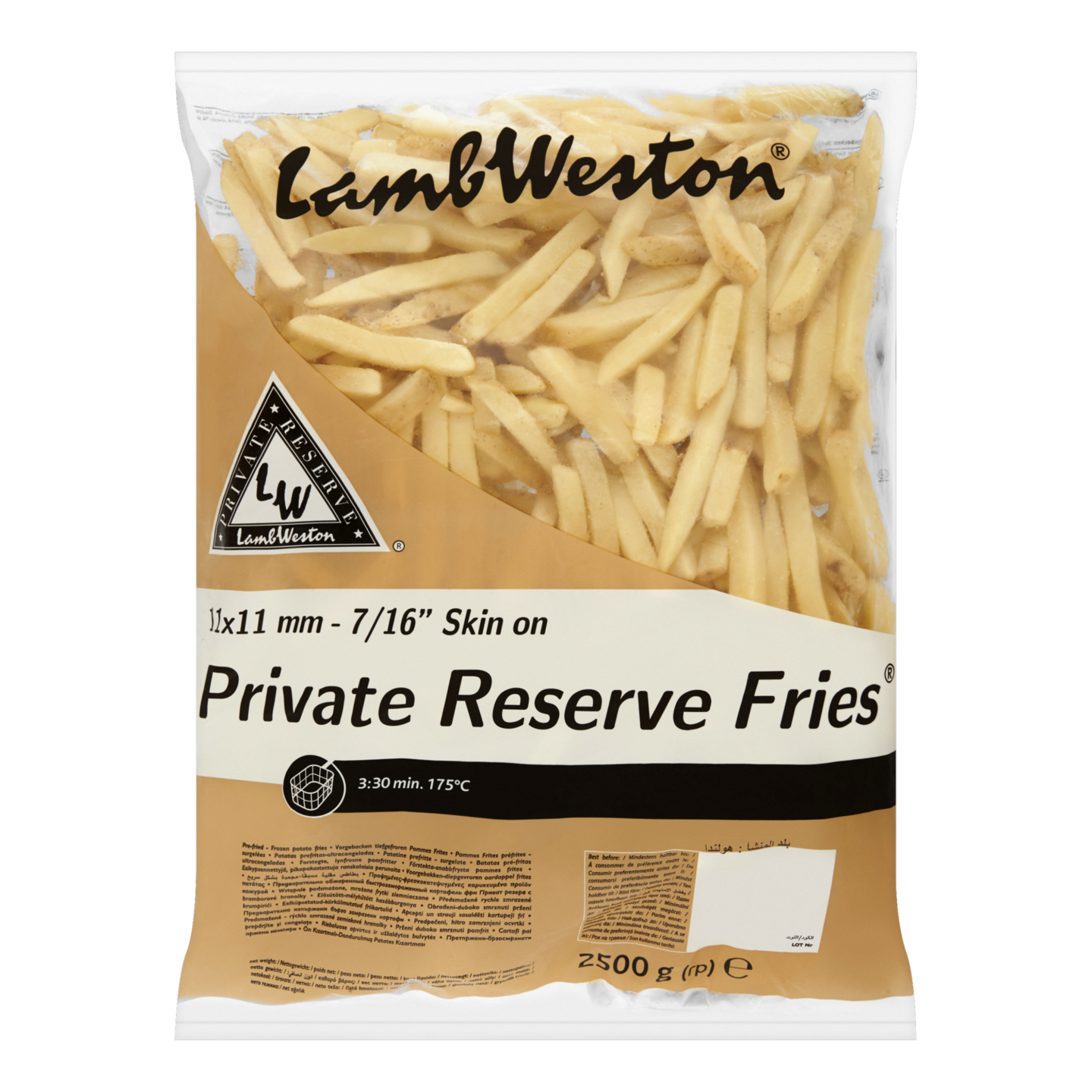 Lamb Weston Private Reserve kuorellinen ranskanperuna 11x11mm 2,5kg pakaste