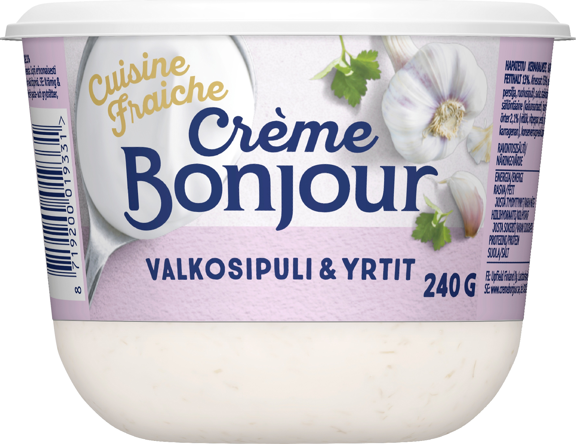 Creme Bonjour Cuisine fraiche 240g valkosipuli&yrtit