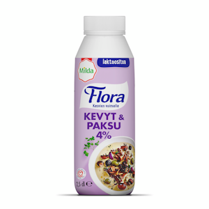 Flora Ruoka kevyt & paksu 4% 2,5dl laktoositon