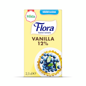 Milda Flora Vanilla vispautuva vaniljakastike 2,5dl vähälaktoosinen