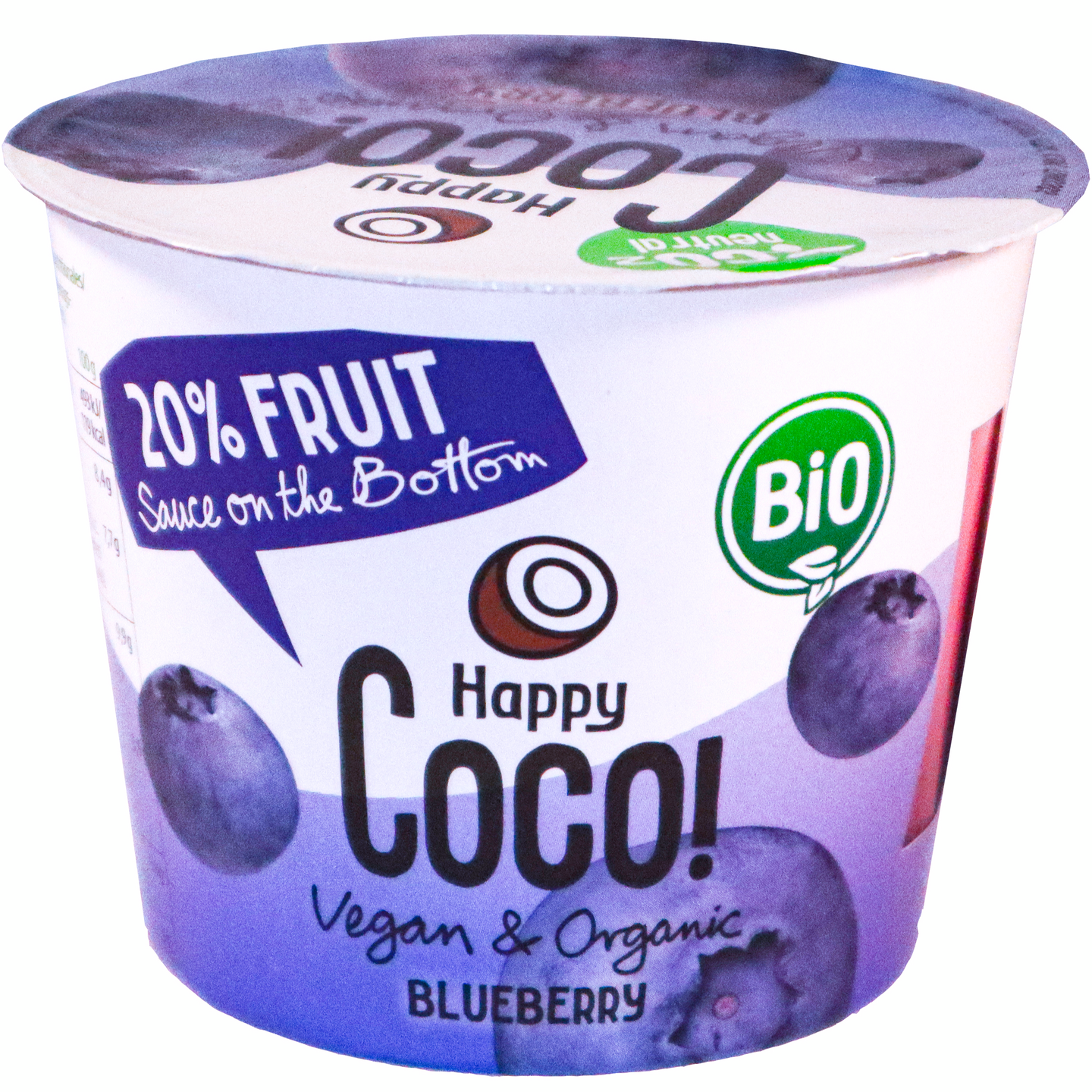 Happy Coco kookosvälipala 30% hedelmää 250g mustikka luomu