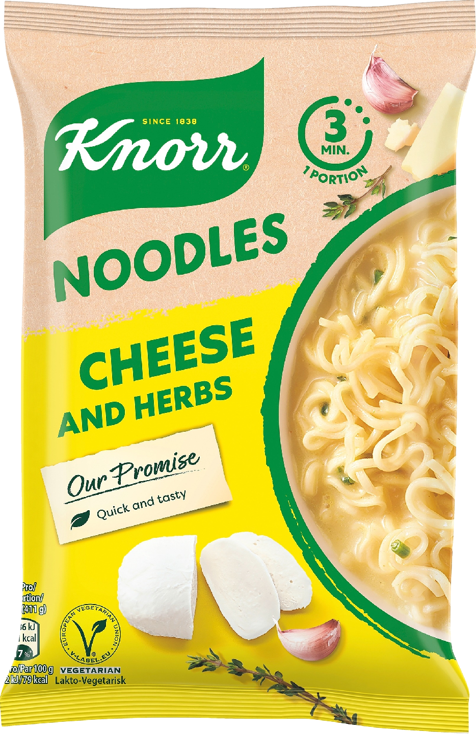 Knorr Nuudelit Cheese & Herbs 61 g