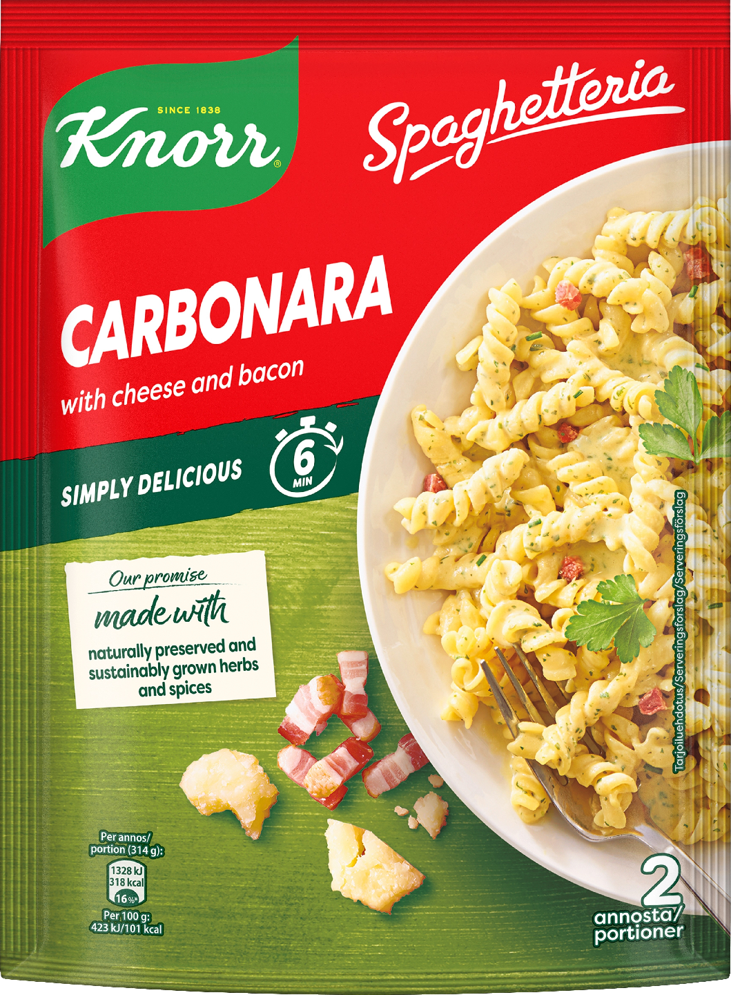Knorr Spaghetteria 154g carbonara — HoReCa-tukku Kespro