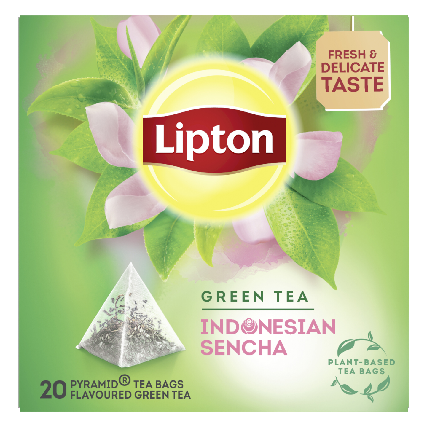 Lipton Green Tea maustettu vihreä tee 20 pyramidipussia 36g
