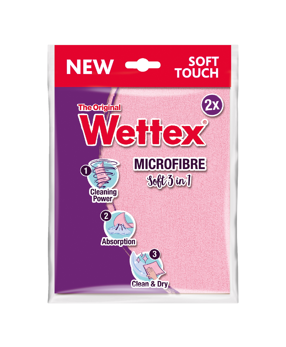 Wettex Microfibre Soft 3in1 mikrokuituliina 2 kpl