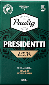 Presidentti Tumma paahto 500g hj 1/4LAVA