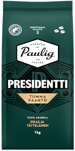 Presidentti Tumma Paahto kahvi 1kg papu