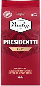 Presidentti Ruby 400g papukahvia RFA