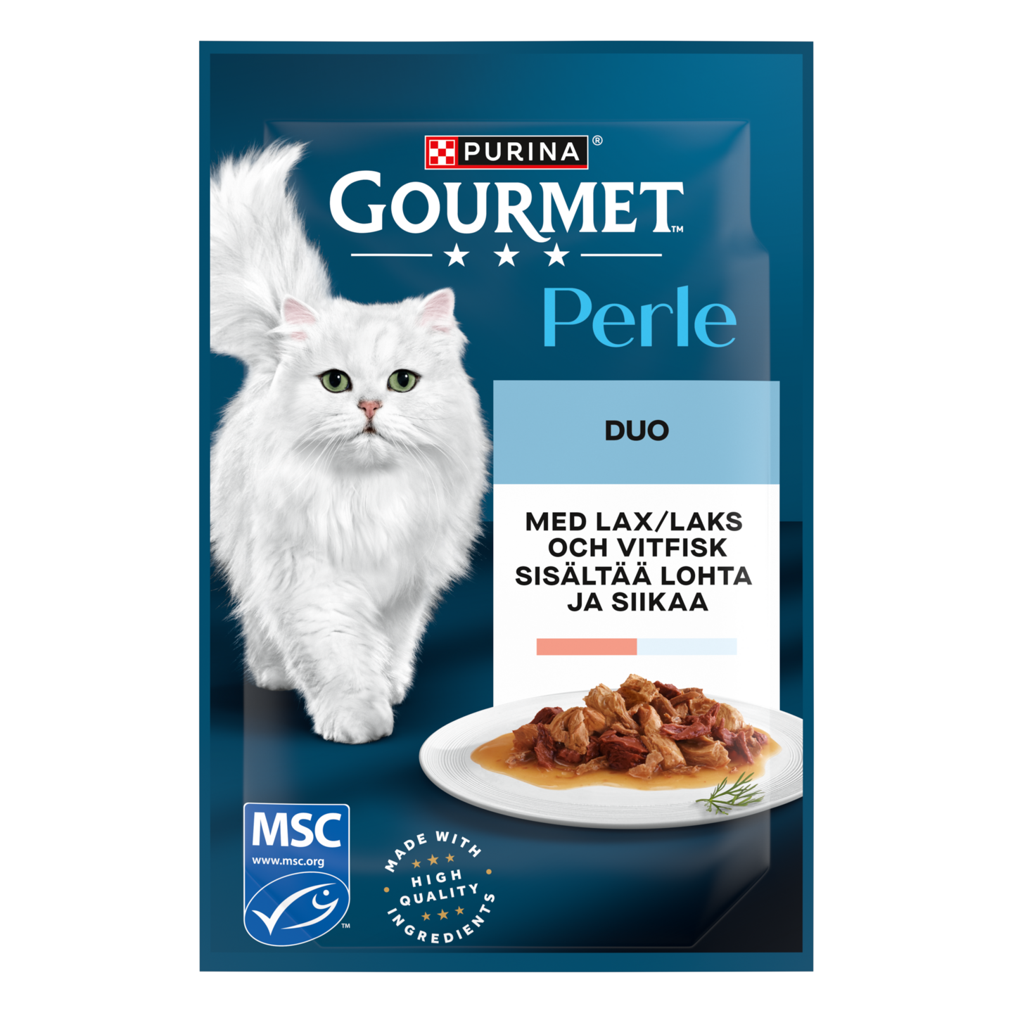 Gourmet Perle Lohta & Valkoista kalaa Seaside Duo 85g kissanruoka