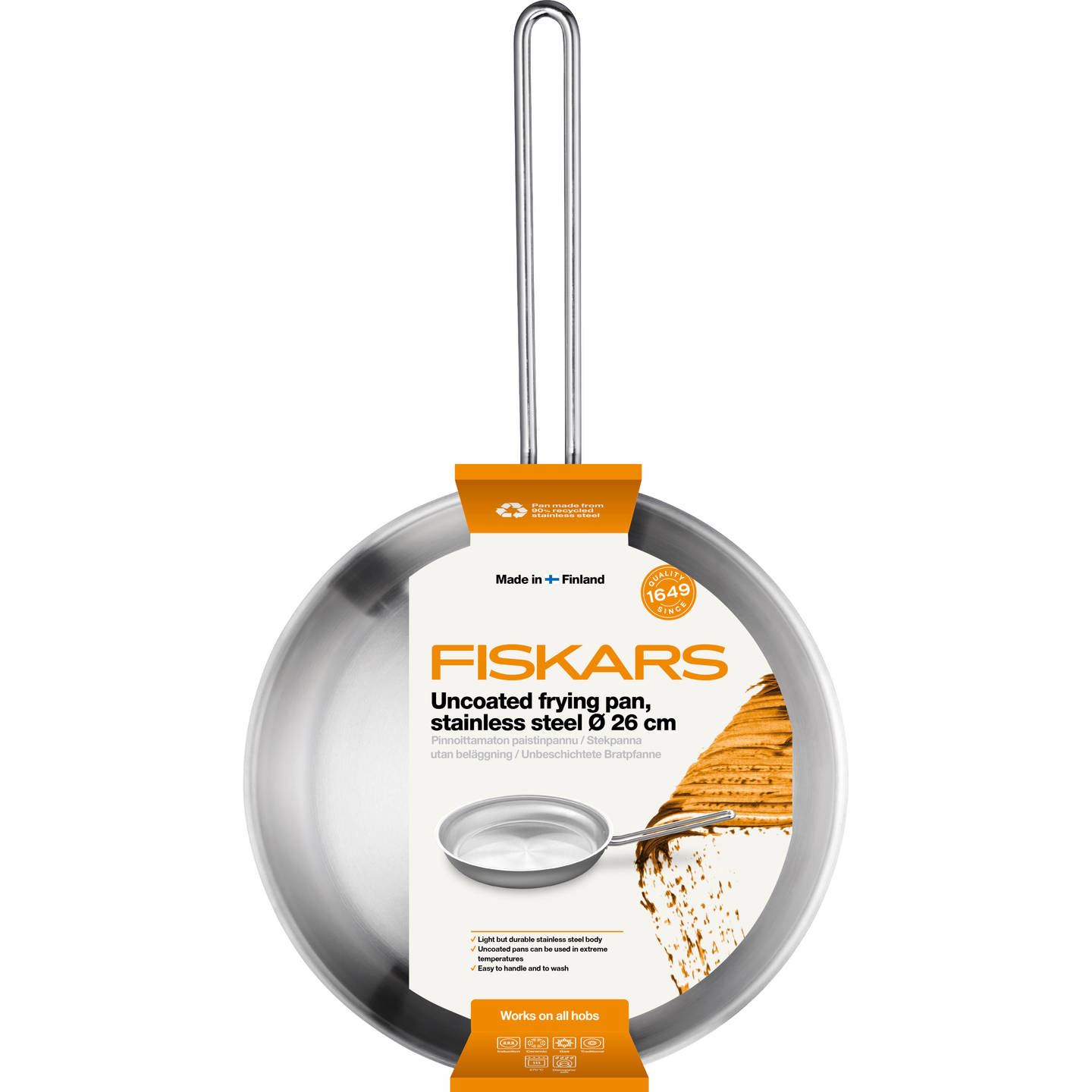 Fiskars pinnoittamaton paistinpannu 26cm