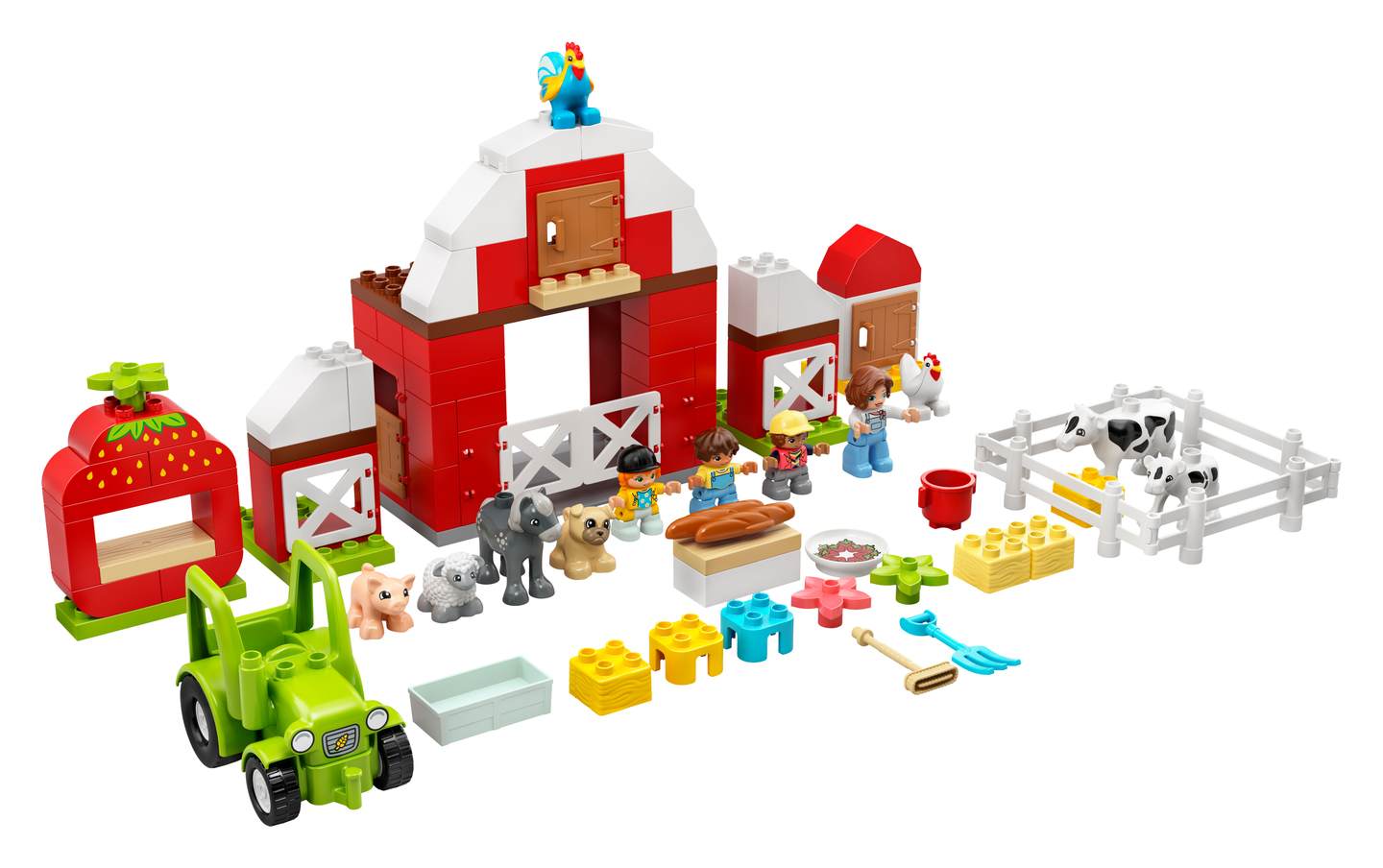 LEGO DUPLO Town 10952 Navetta, traktori ja maatilan hoitoeläimet