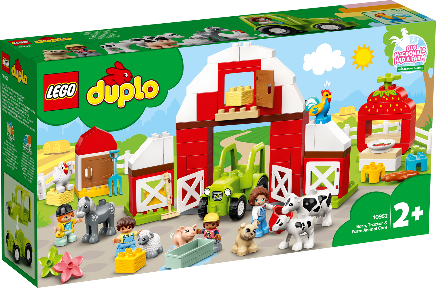 LEGO DUPLO Town 10952 Navetta, traktori ja maatilan hoitoeläimet