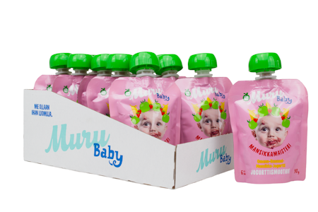 Muru Baby Smoothie Mansikkamaisteri omena-banaani-mansikka 90g 6kk