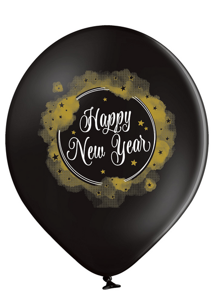 Ilmapallokeskus ilmapallo Happy New Year 30cm 6 kpl
