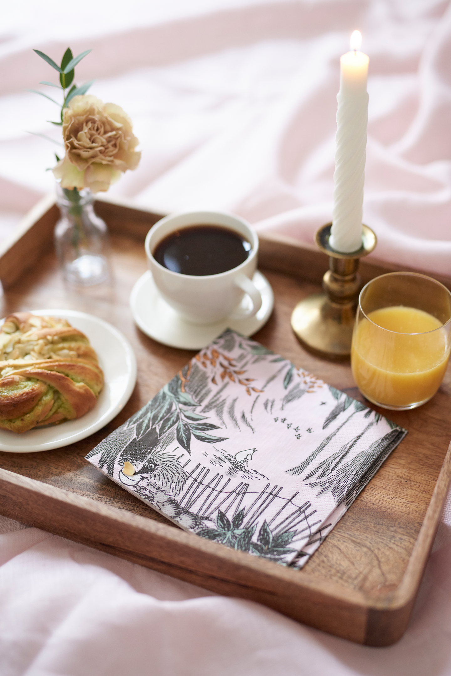 Moomin lautasliina 33cm 20kpl Kaipaus vaaleanpunainen