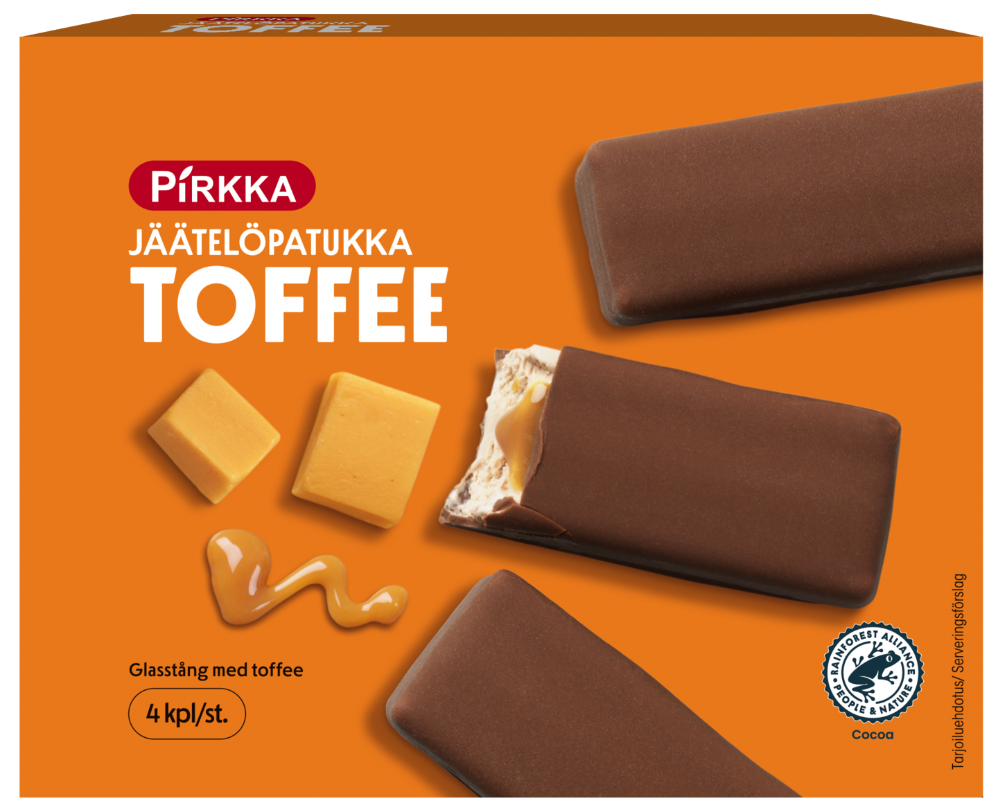 Pirkka jäätelöpatukka toffee 4x51 ml