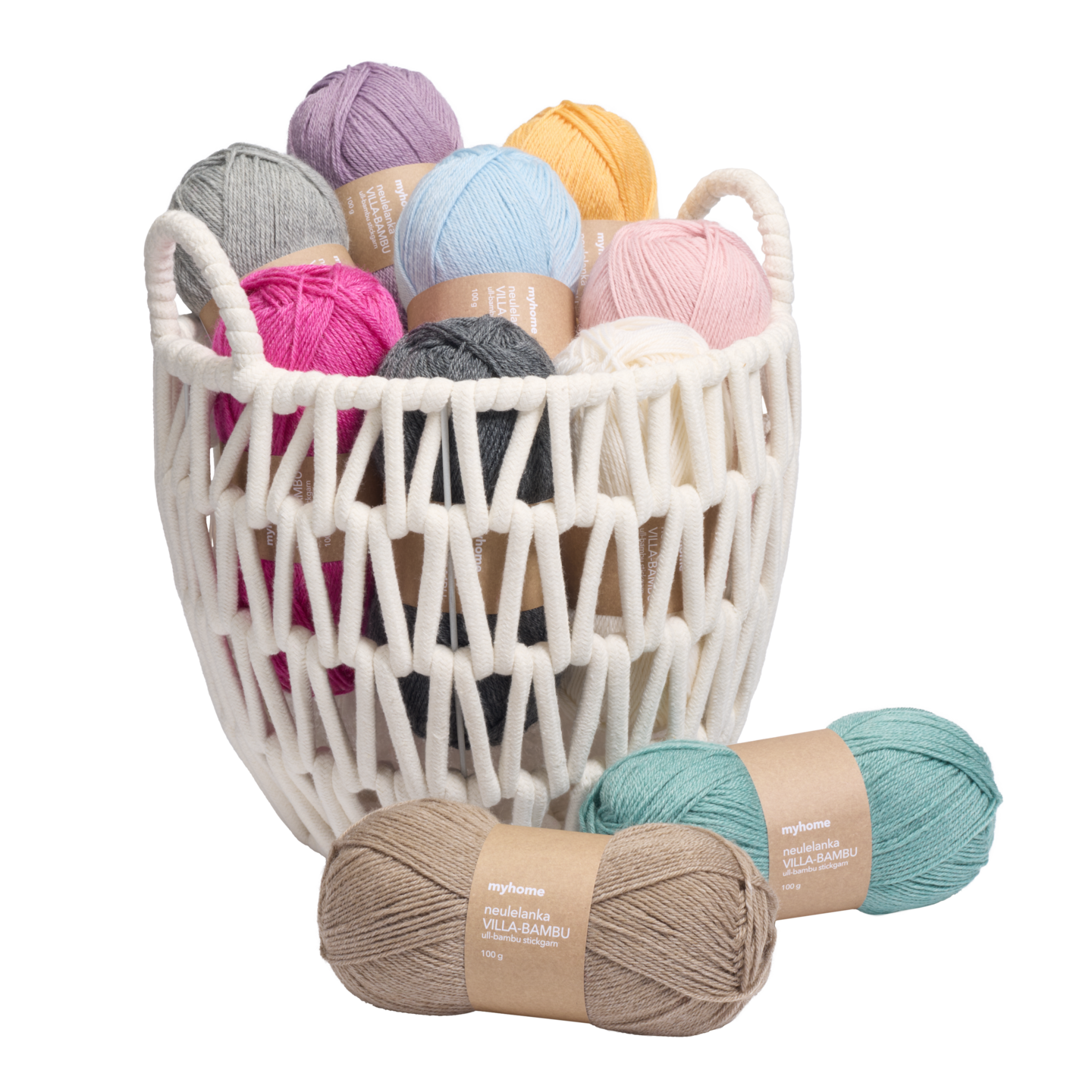 myhome villa-bambu neulelanka 100g 053 roosa