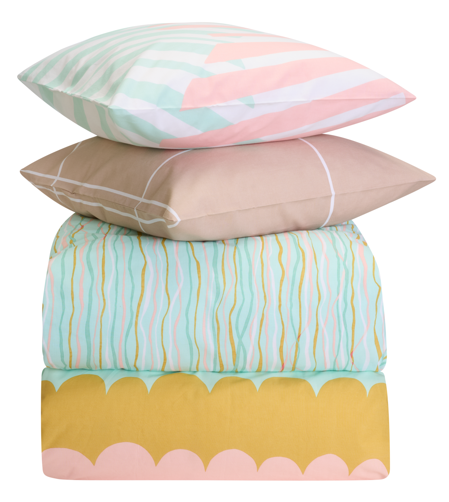 myhome Kesäsade lasten pussilakanasetti 120x160 cm roosa