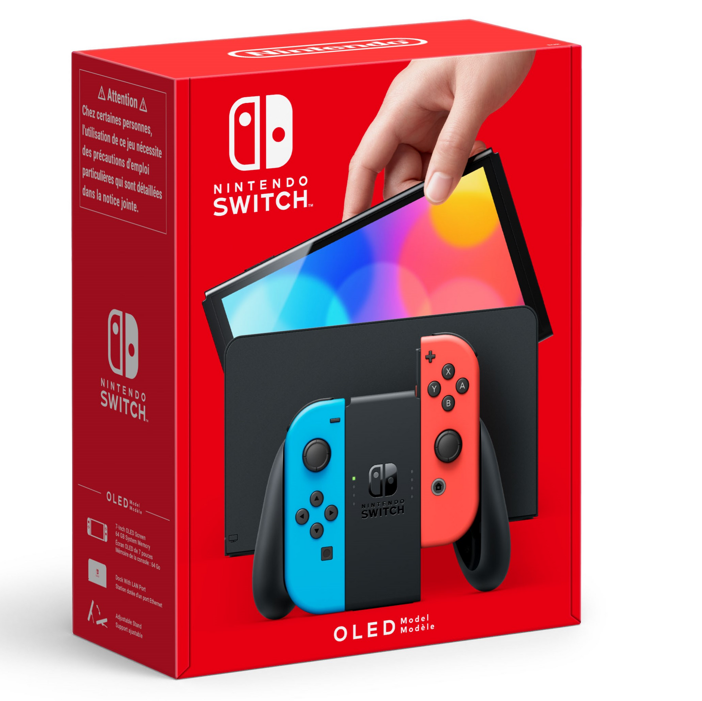 Nintendo Switch OLED -pelikonsoli, neon