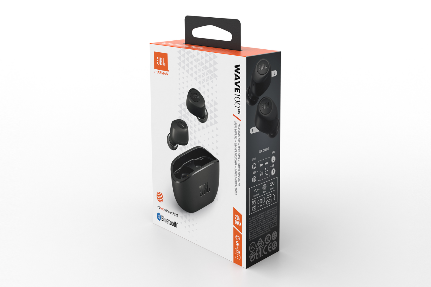 JBL Wave 100TWS langattomat nappikuulokkeet, musta